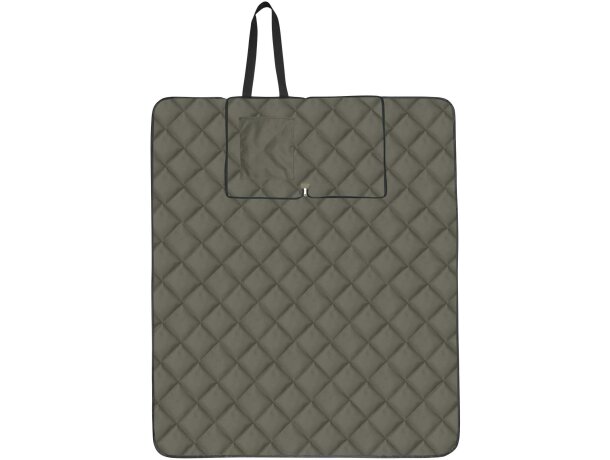 Manta de pícnic Clary poliéster reciclado certificado GRS Verde bosque detalle 12