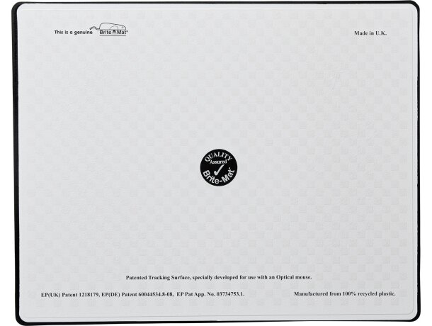 Brite-Mat alfombrilla ratón rectangular plástico reciclado Negro intenso detalle 2