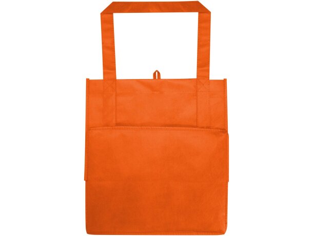 Bolsa tote non woven RPET Liberty con certificado GRS Naranja detalle 19