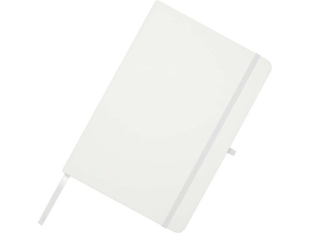 Libreta A5 Teak con tapa dura de tacto suave reciclado Blanco detalle 10
