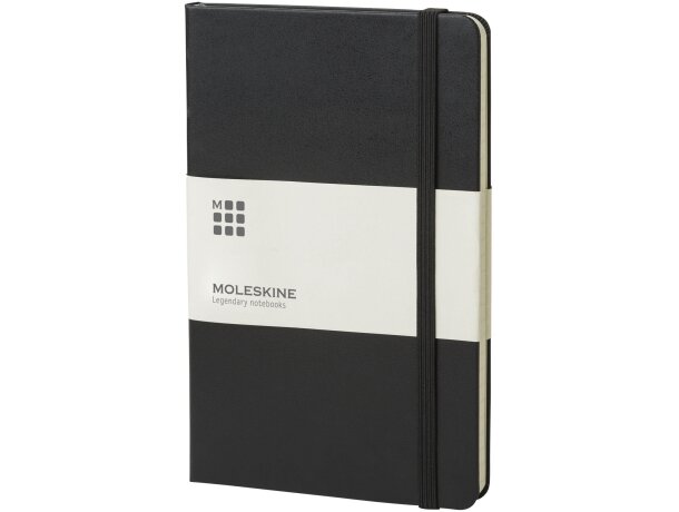 Libreta tapa dura rayada Classic Moleskine certificada FSC Negro intenso detalle 4