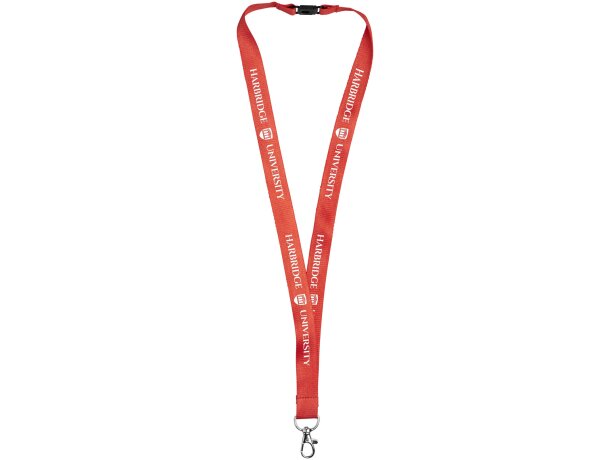 Lanyard de bambú con clip de seguridad Julian Rojo detalle 7