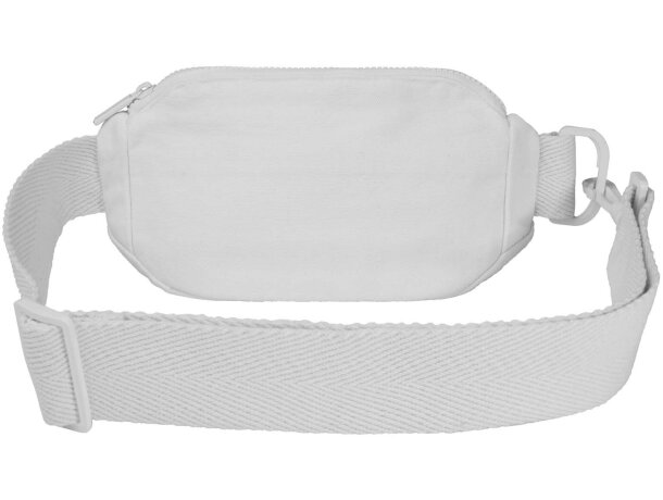 Bolso cruzado Crescent en algodón y poliéster reciclado Blanco detalle 15