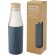 Botella de acero inoxidable con aislamiento al vacío de cobre de 540 ml con tapa de bambú Hulan Azul hielo detalle 10