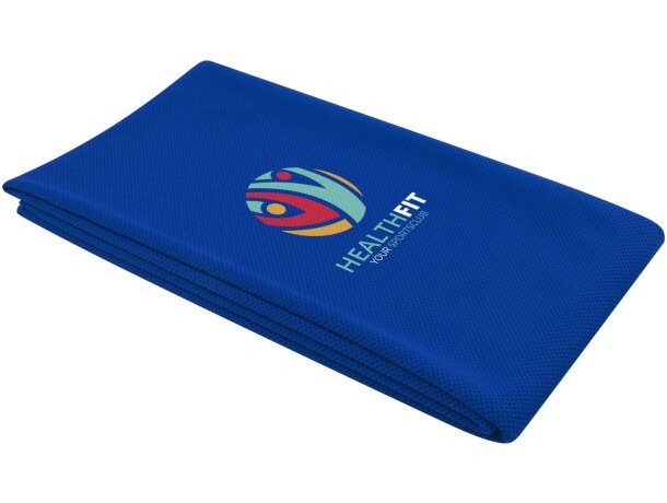 Toalla de deporte Althea en poliéster de secado rápido Azul real detalle 10