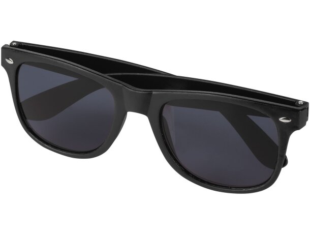 Gafas de sol Sun Ray en plástico reciclado con lentes UV400 Negro intenso detalle 3