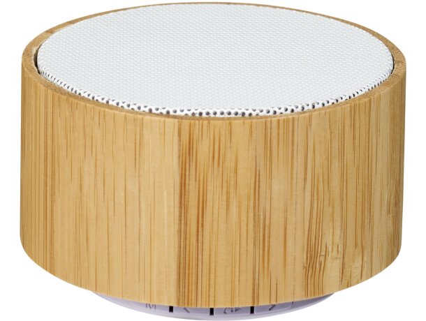 Altavoz Bluetooth® de bambú Cosmos Natural/blanco detalle 6