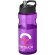 H2O Active® Base Bidón deportivo con tapa con boquilla de 650 ml Morado/negro intenso detalle 49