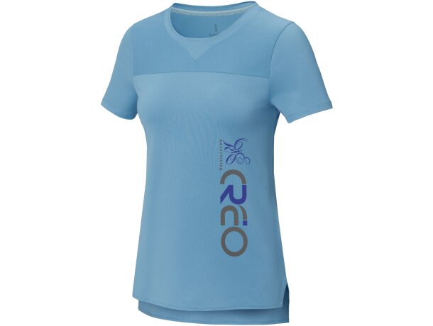 Camiseta Cool fit de manga corta para mujer en GRS reciclado Borax Azul nxt detalle 4