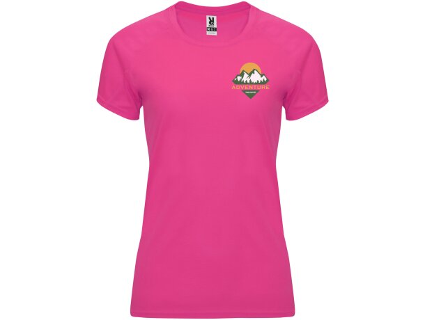 Camiseta deportiva manga corta mujer Bahrain Roly técnica detalle 57