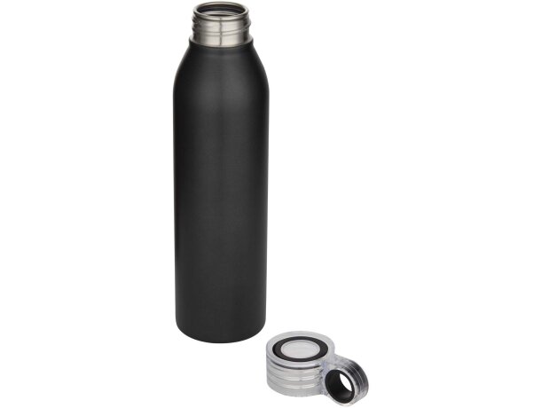 Botella Grom acero inoxidable reciclado certificado RCS 650ml Negro intenso detalle 7
