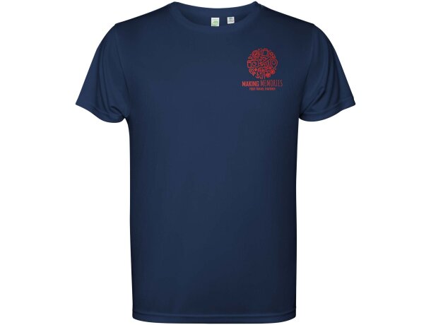 Camiseta técnica hombre Estoril Roly poliéster reciclado Azul marino detalle 9