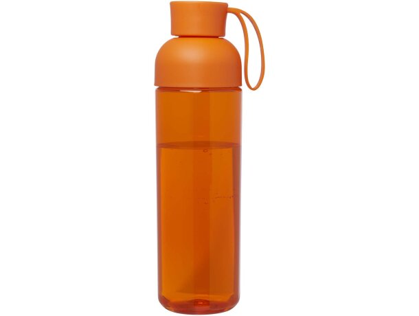Botella agua RPET 600ml Illuminate con asa silicona Naranja detalle 26