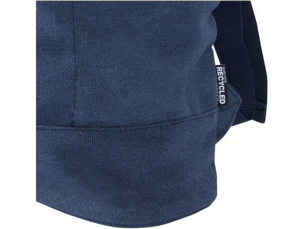 Mochila enrollable 16L con material reciclado certificado GRS Azul marino detalle 12