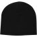 Gorro Izu de acrílico con punto de costilla 1x1 Negro intenso detalle 12