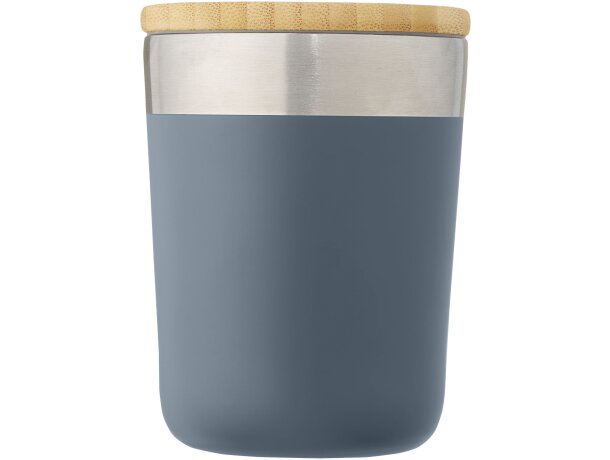Vaso isotérmico Lagan con tapa bambú y aislamiento al vacío Azul hielo detalle 12