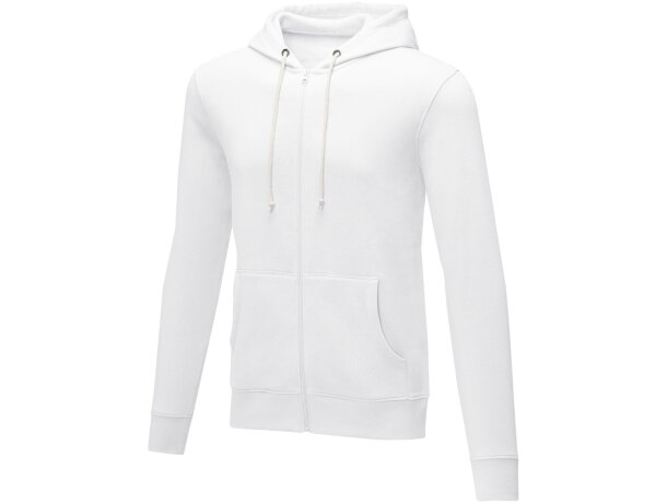 Sudadera con capucha y cremallera completa hombre Theron Negro intenso detalle 39