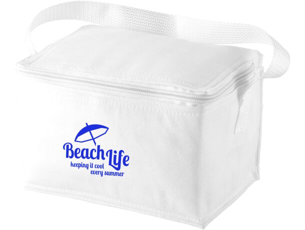 Bolsa térmica para 6 Latas no tejido Spectrum Blanco detalle 1