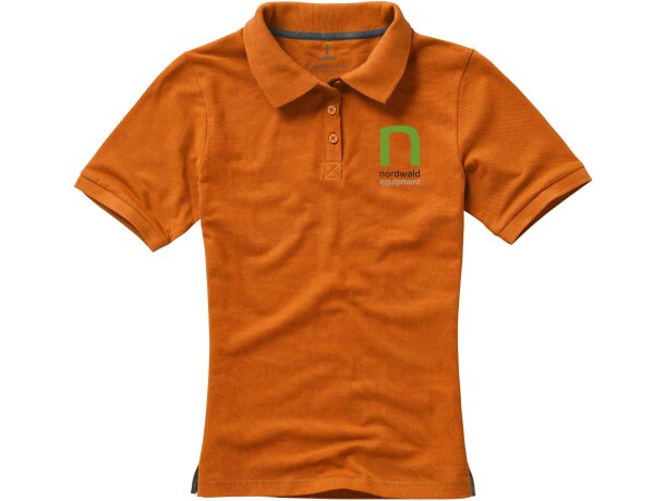 Polo de mujer 100% algodón Naranja detalle 25