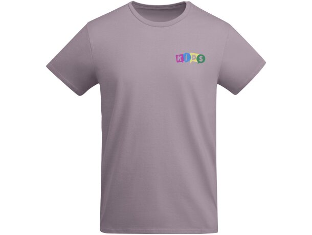 Camiseta manga corta infantil algodón orgánico Breda Roly Lavanda detalle 28