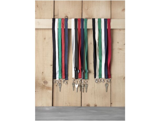 Lanyard Tom de PET reciclado con cierre independiente Azul marino detalle 6