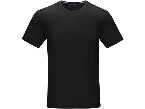 Camiseta orgánica manga corta hombre Azurite Negro intenso detalle 22