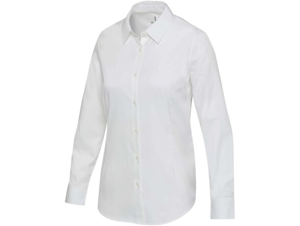 Camisa sarga mujer Citrine algodón BCI certificado 185 g/m² Azul claro detalle 12