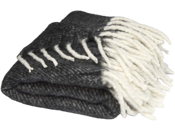 Manta reciclada Dolly con certificación GRS 125x150 cm Negro intenso detalle 2