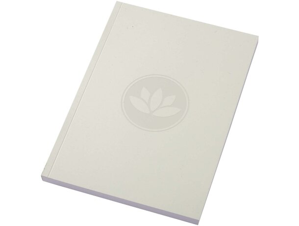 Libreta A5 Novella Austen papel reciclado certificado FSC Blanco marfil detalle 1