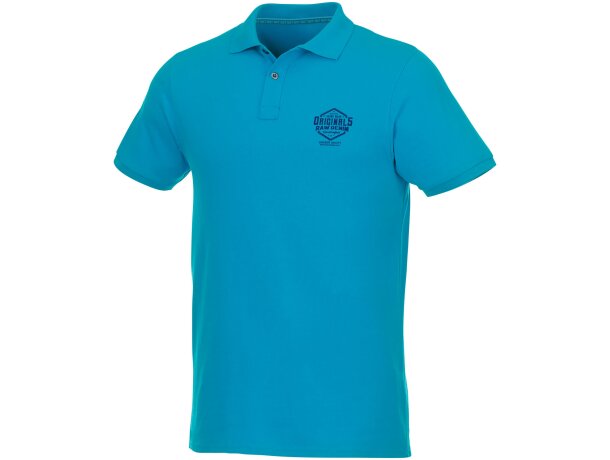 Polo de manga corta de material reciclado orgánico GRS para hombre Beryl merchandising