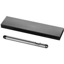 Estuche de bolígrafo con puntero en metal personalizado plata Estuche de bolígrafo con puntero en metal personalizado plata