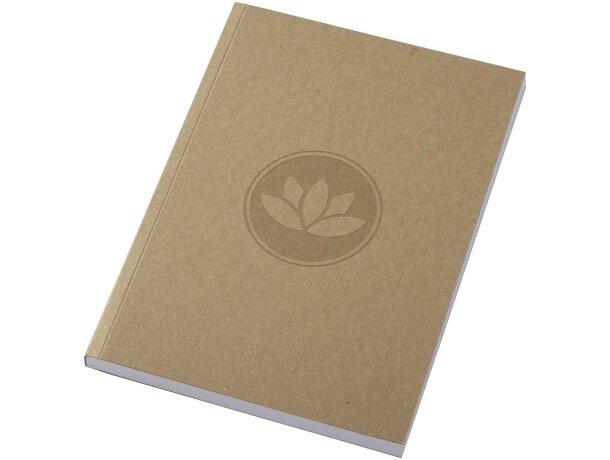 Libreta A5 tapa blanda craft Novella Austen papel reciclado Natural detalle 1