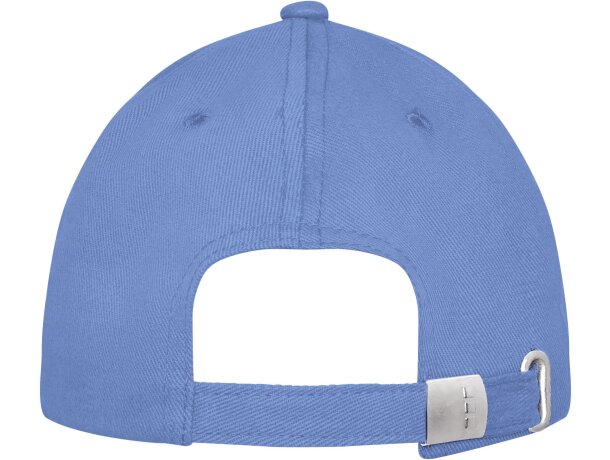 Gorra con visera precurvada y 6 paneles. Ideal para publicidad. Azul claro detalle 25