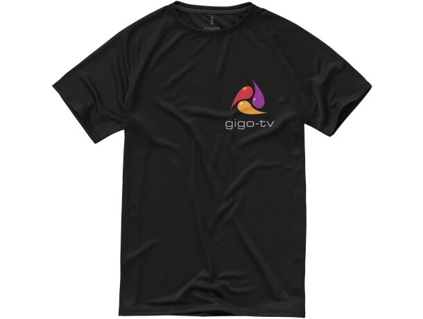 Camiseta de manga corta unisex niagara de Elevate 135 gr Negro intenso detalle 28
