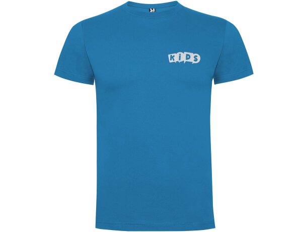 Camiseta manga corta infantil Dogo Premium Roly en algodón Azul océano detalle 7