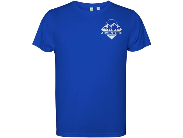 Camiseta técnica hombre Estoril Roly poliéster reciclado Azul real detalle 25