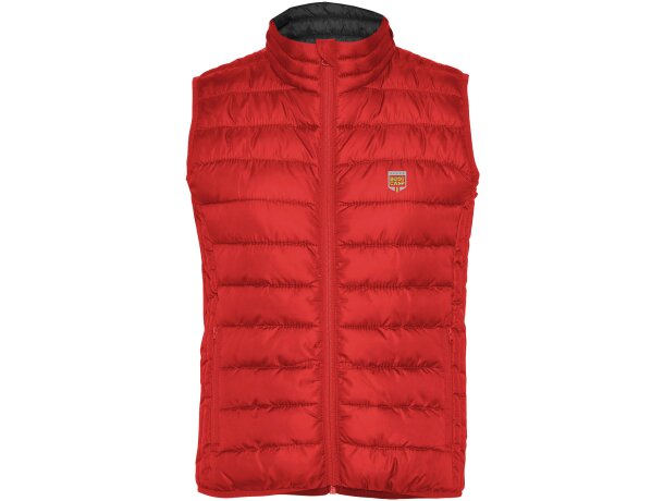 Chaleco aislamiento mujer Oslo Roly acolchado tacto pluma Rojo detalle 14