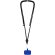 Lanyard regulable Kubi con gancho metálico y cinta de nylon Azul real detalle 18
