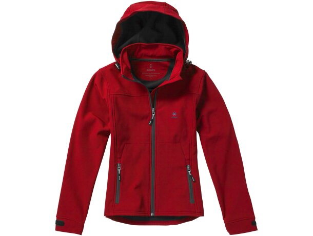Chaqueta softshell mujer Langley corte entallado impermeable Rojo detalle 2