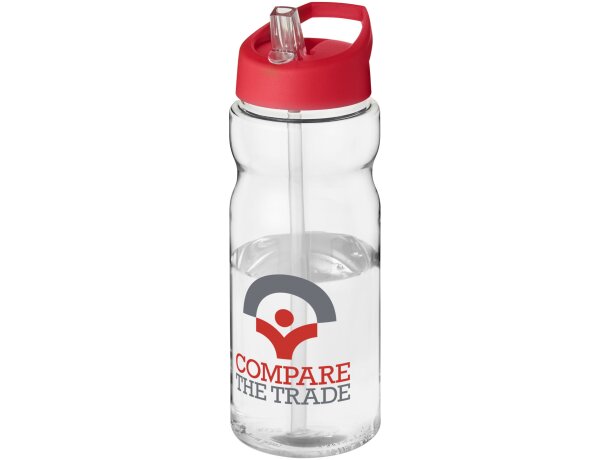 H2O Active® Base Bidón deportivo con tapa con boquilla de 650 ml Transparente/rojo detalle 87