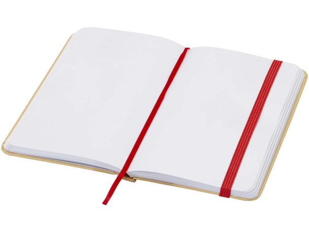 Libreta tapa dura A6 Reed con papel certificado FSC Rojo detalle 19