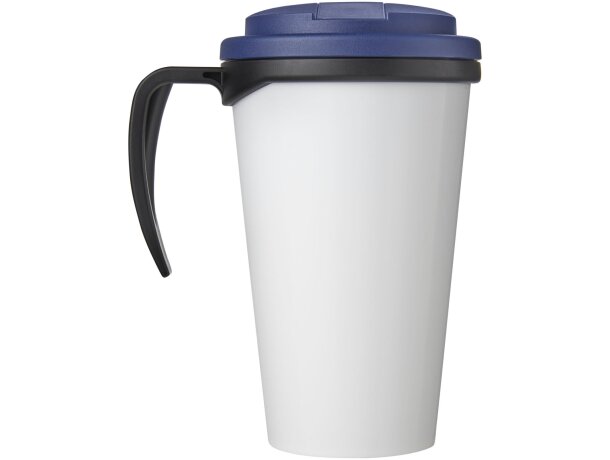 Brite-Americano® Grande taza 350 ml mug con tapa antigoteo Negro intenso/azul detalle 5