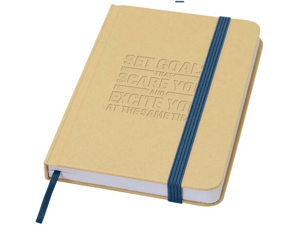 Libreta tapa dura A6 Reed con papel certificado FSC Azul océano detalle 11