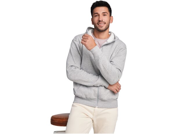 Sudadera con capucha y cremallera Montblanc Roly unisex Azul marino detalle 13