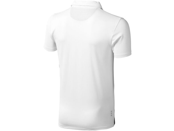 Polo de manga corta tejido mixto unisex Blanco detalle 3