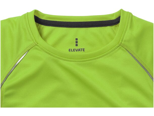 Camiseta técnica Quebec de manga corta blanca detalles de color de mujer Verde manzana/antracita detalle 13