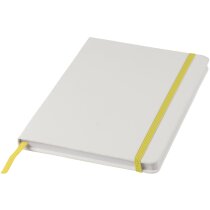 Libreta A5 blanca con cinta de color Spectrum personalizado Libreta A5 blanca con cinta de color Spectrum personalizado