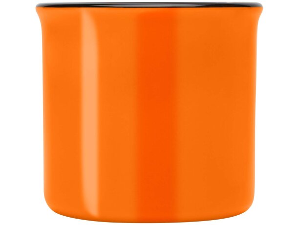 Taza cerámica Bari 240 ml diseño vintage acabado brillante Naranja detalle 17