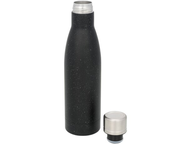 Botellas térmica acabado moteado de acero inoxidable 500ml Vasa Negro intenso detalle 3