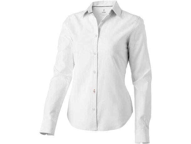 Camisa Oxford manga larga mujer Vaillant algodón 142 g/m² Azul marino oxford detalle 30